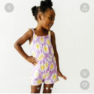Little Sleepies flower power smocked romper